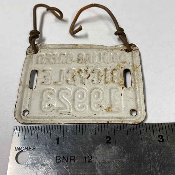 Vintage Bicycle License Plate Bowling Green Ohio cool bit of history - Picture 2 of 2